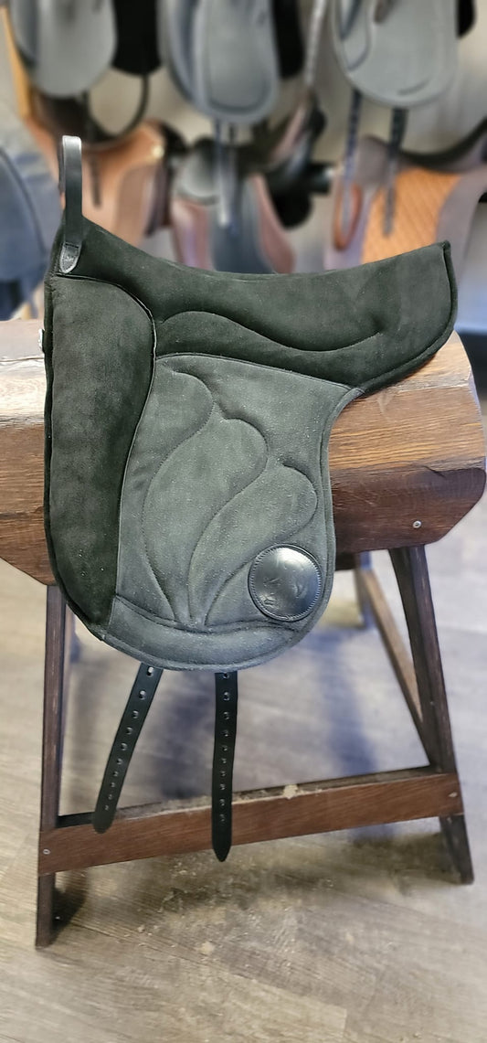 🐎 CAS Equestrian Luxury Suede Bareback Pad black / grey