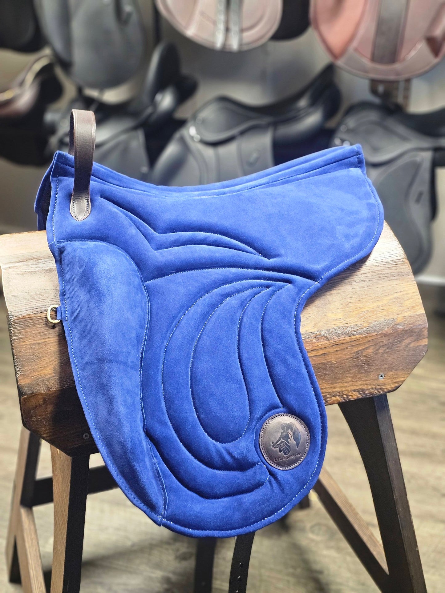 🐎 CAS Equestrian Luxury Suede Bareback Pad in blue limited edition