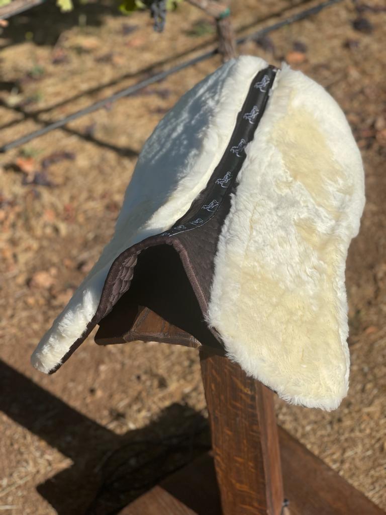 sheepskin halfpad with wither clearance